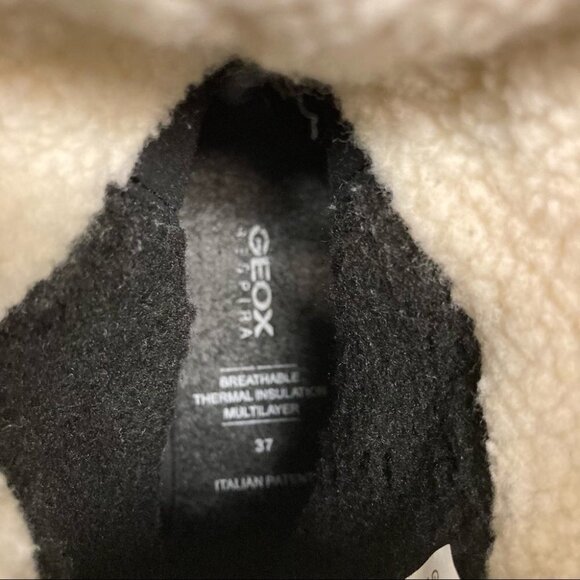 GEOX Sz 37 Sherpa Type Lined Moon Quilted Adjustable Elastic Laces Boots - Picture 8 of 12